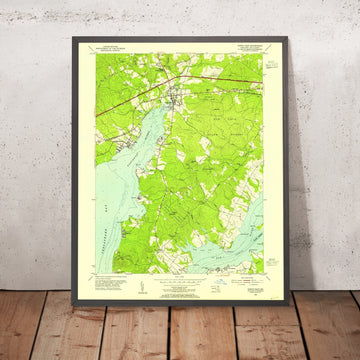 Old Map of North East, Maryland by USGS, 1953 – Elk River & Chesapeake Bay