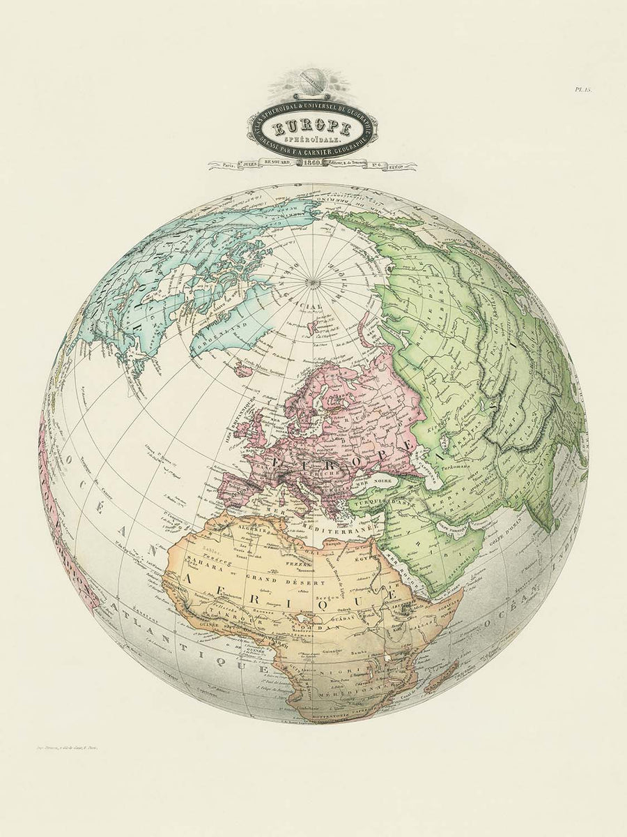 Antica mappa sferoidale d&