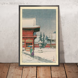 Neve al Santuario Nezu Gongen di Hasui Kawase, 1935 