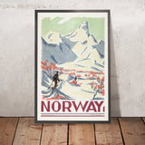 Affiche de voyage de Norvège par Norsk lithografisk Officin, 1930 