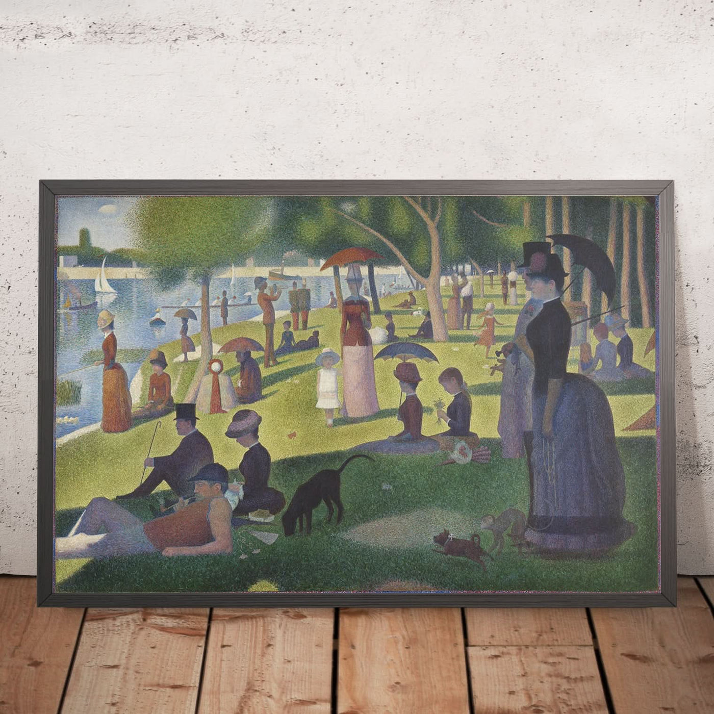 Une après-midi de dimanche sur l'île de la Grande Jatte par Seurat, 1884 