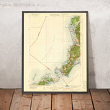 Old Map of Woods Hole, Massachusetts by USGS, 1941 – Falmouth, Buzzards Bay & Vineyard Sound