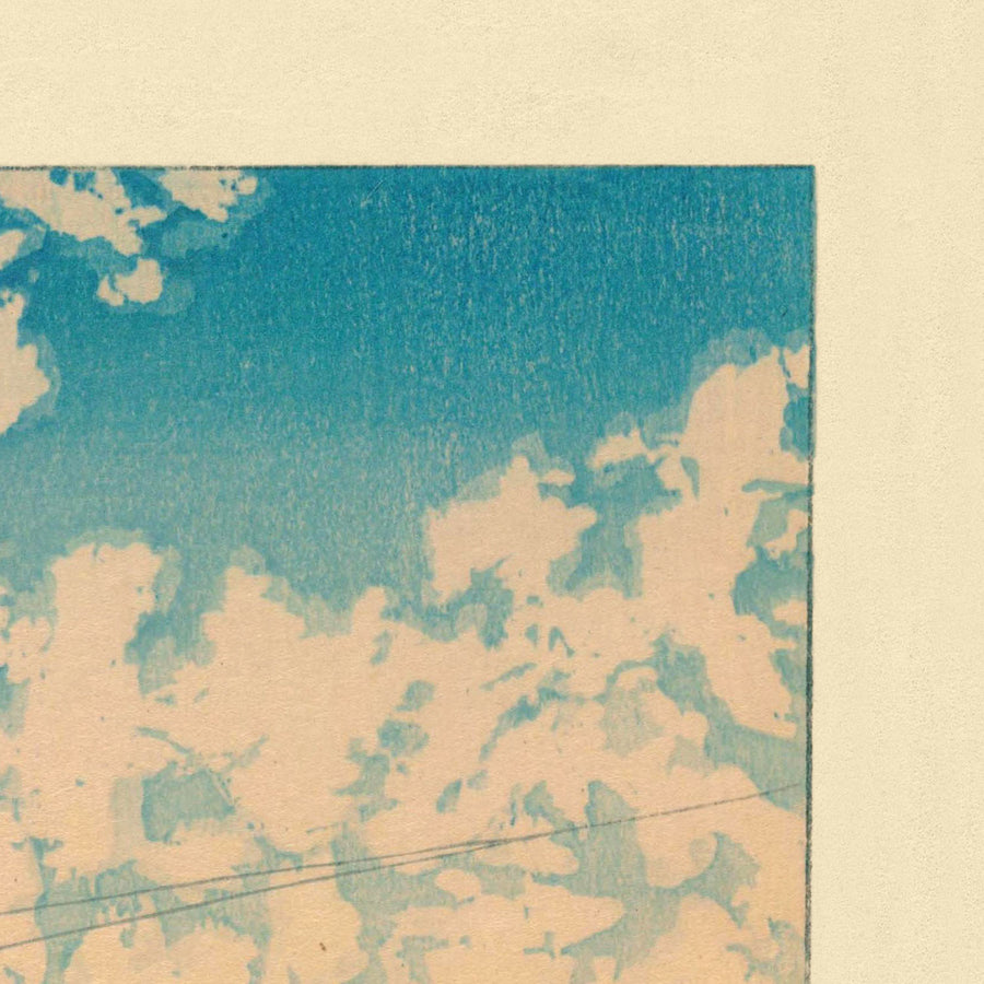 Morgendämmerung am Daikon Gashi Flussufer von Hasui Kawase, 1935 