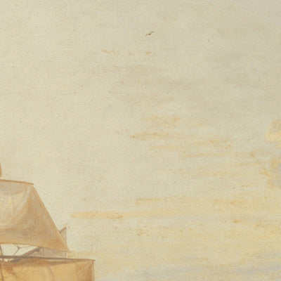 El barco de paquetes Dort de Róterdam, en calma, por Turner, 1818 