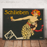 Schlieben Vintage Drinks Advertising Poster by Fritz Rumpf, 1910