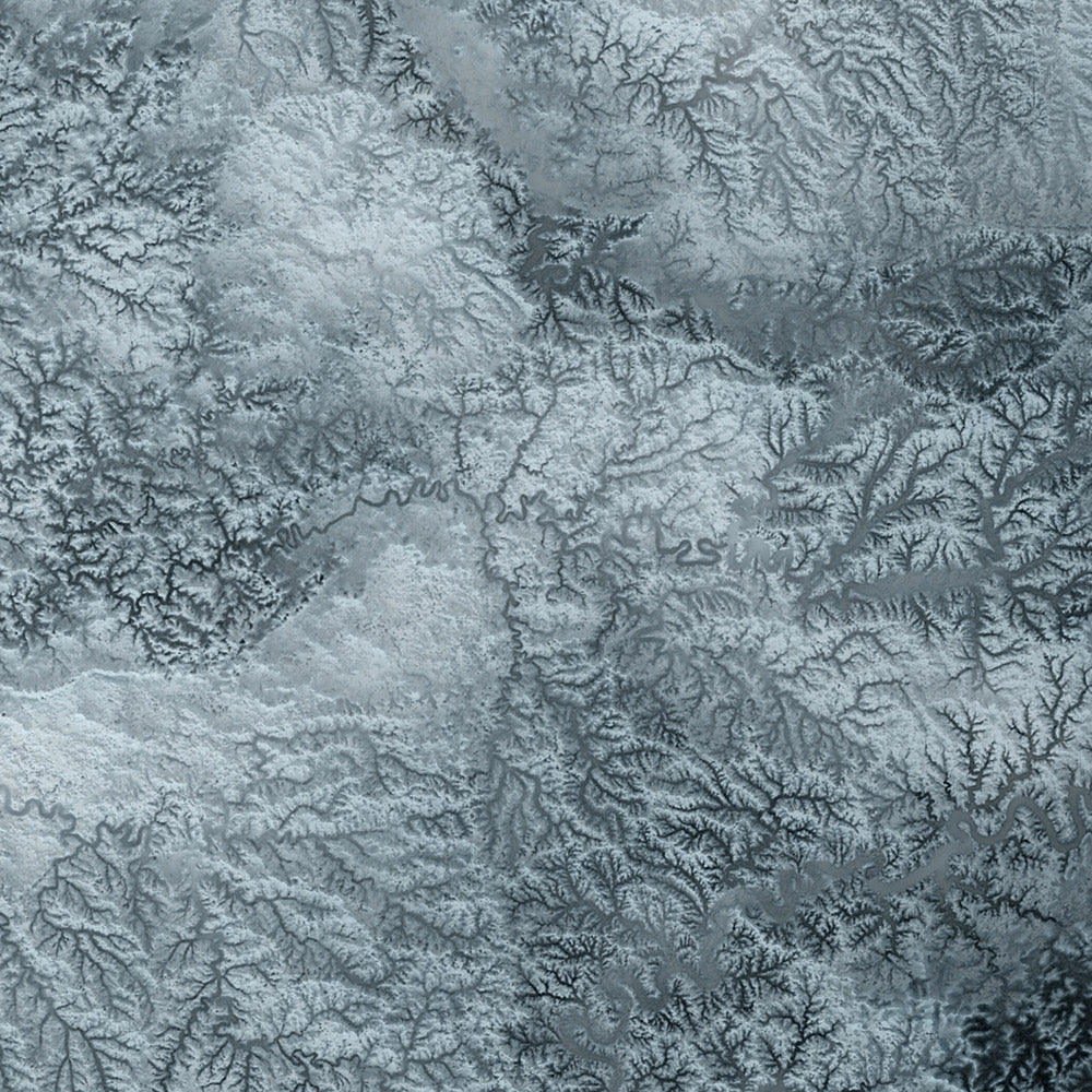 Carte topographique en relief 3D du Kentucky 