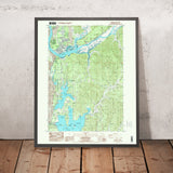 Map of Florence, Oregon by USGS, 1984 – Siuslaw River, Siltcoos Lake & Dunes City