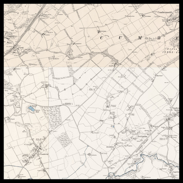 Eine alte Ordnance-Survey-Karte von Cumbernauld