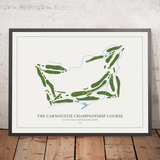 Le Carnoustie Championship Course : carte moderne du parcours de golf 