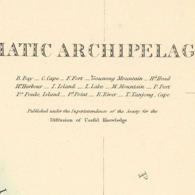 Alte Karte von Südostasien von SDUK, 1872: Kolonialzeit, asiatische Seewege 