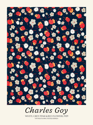 White, Grey, Pink & Red Flowers by Charles Goy, 1929