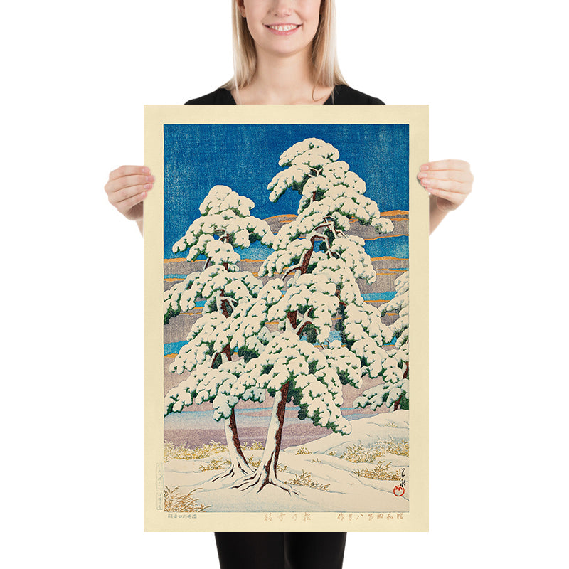 Kiefern nach Schnee von Hasui Kawase 1935 