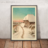 Tramonto Cielo Serale Dopo la Neve a Morigasaki di Hasui Kawase 1935 