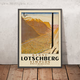 Switzerland Travel Poster: Berne – Lötschberg – Simplon by Emil Cardinaux, 1921