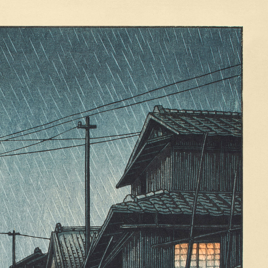Nachtregen in Kawarago von Hasui Kawase 1935 