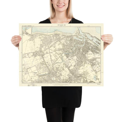 Personalisierte alte Karte von Cambridge 