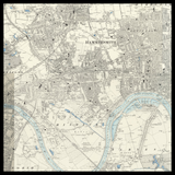 Mapa antiguo personalizado de Chiswick 
