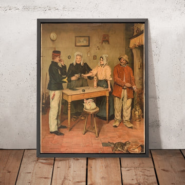 A framed image of ’t Wit Stoopke Vintage Advertising Poster by Ernest Godfrinon, 1907