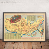 Mappa antica del football universitario degli Stati Uniti di Sundberg, 1942: Squadre principali, Conferenze, Era della Seconda Guerra Mondiale 