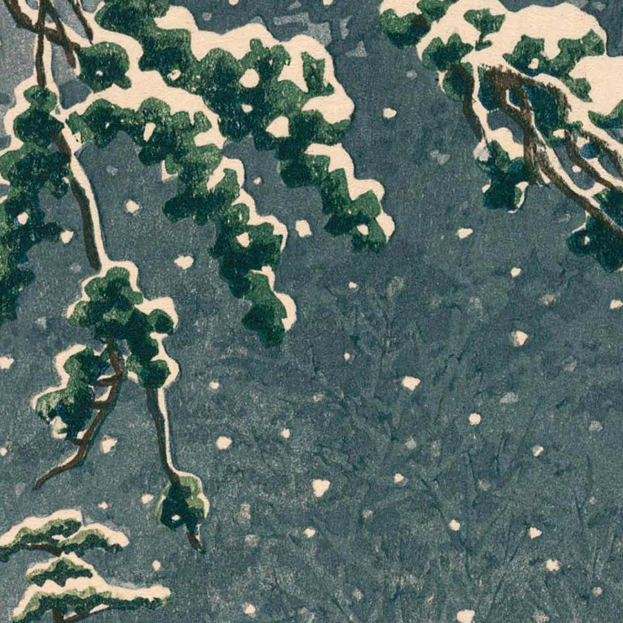 Honmon-Tempel in Ikegami von Hasui Kawase, 1935 