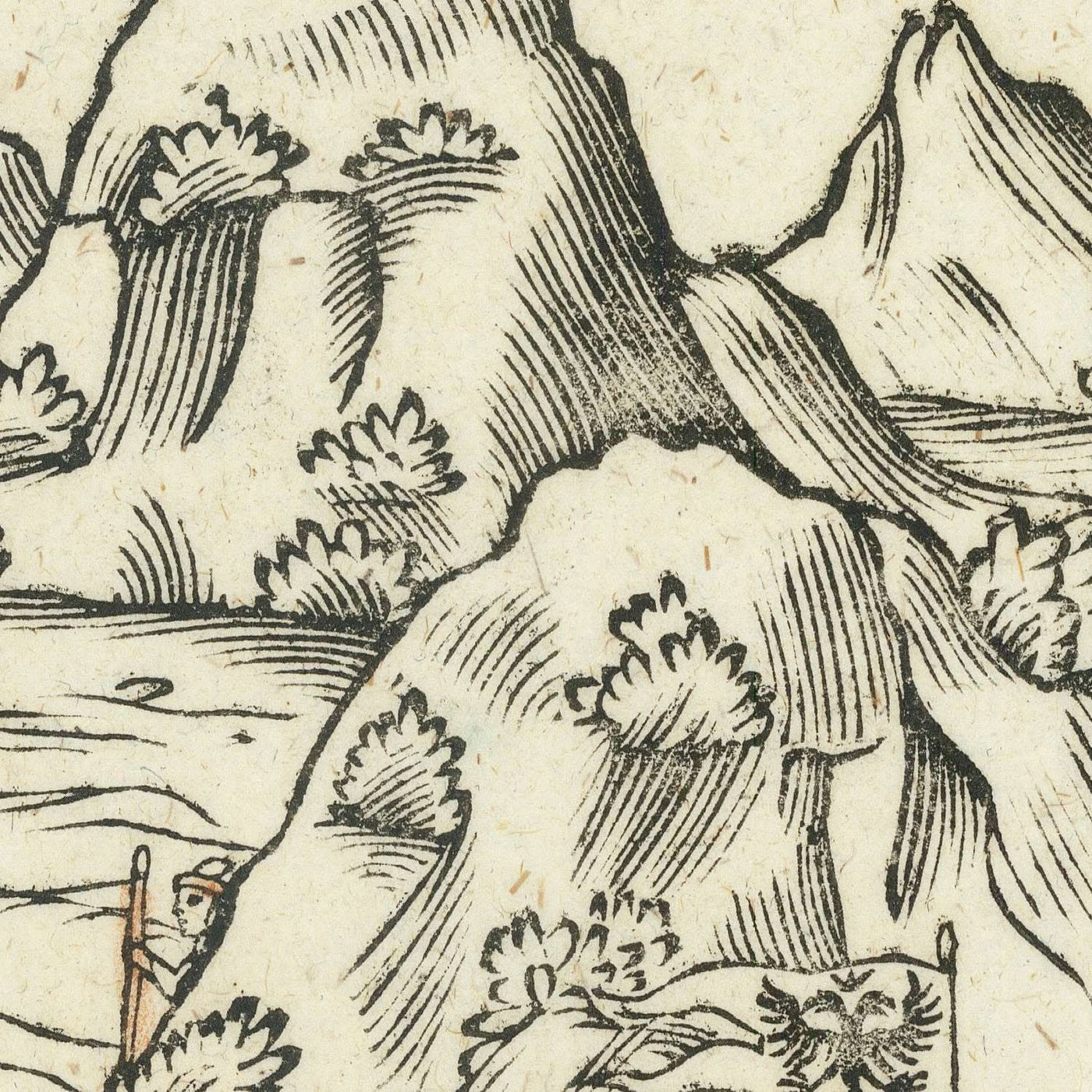 Antigua Mapa Militar del Asedio de Argel de 1541 por Pagano: Argel, Mandrachio, Castel Vechio, Estrategia Naval, Imperio Otomano 