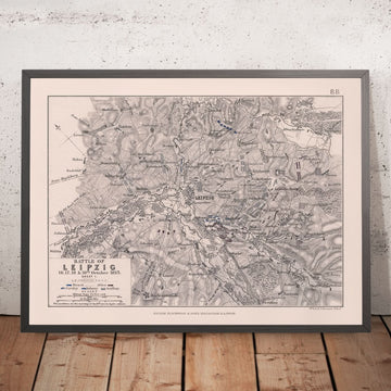 Battle of Leipzig by AK Johnston, 1813: Napoleonic Wars
