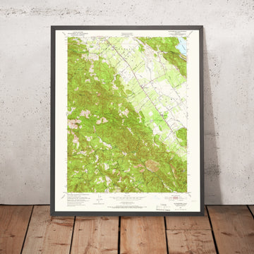 Old Map of Rutherford, California by USGS, 1951 – Oakville & Napa Valley Vineyards