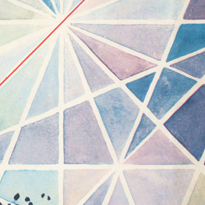 Old Geometric Airline World Map by Bourie, 1960: Air Afrique
