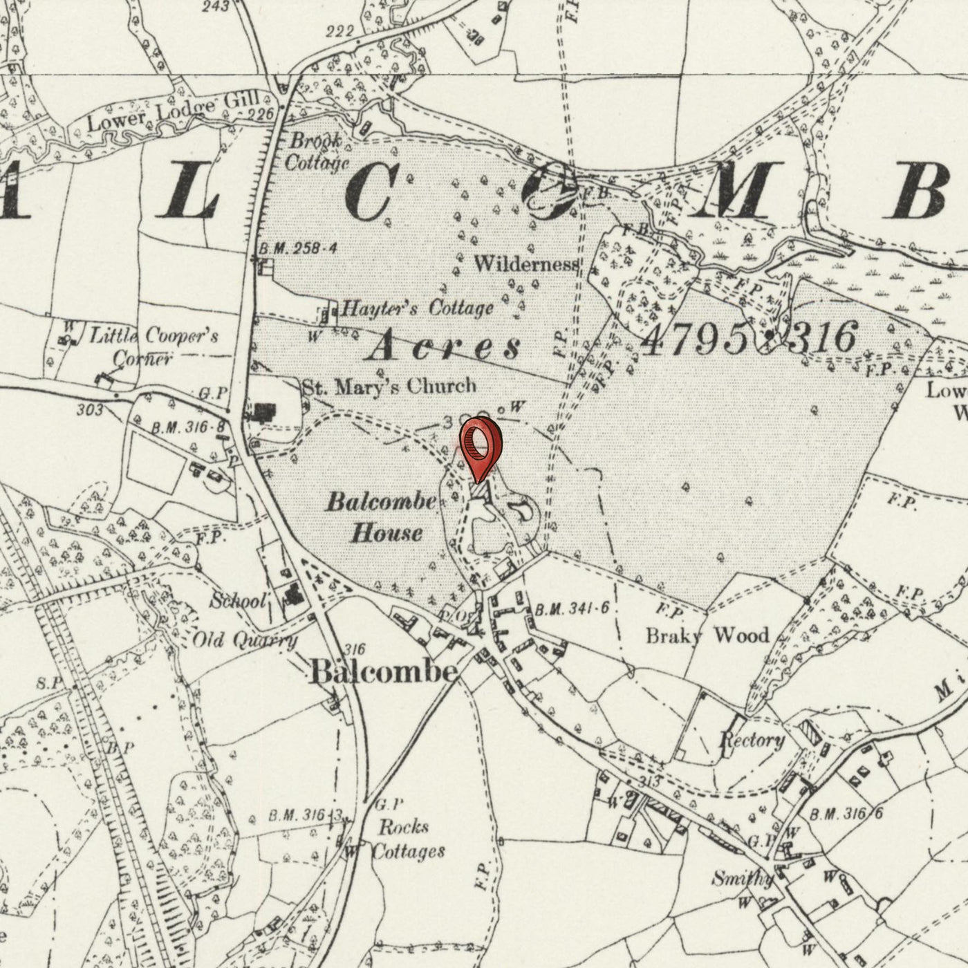 Personalised Old Map of Rutherglen