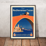 Affiche de voyage en Méditerranée : Nos croisières en Méditerranée 