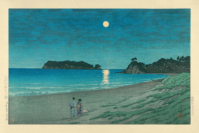 Playa Shichiri en Soshu por Hasui Kawase, 1935 