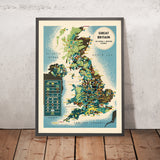 Reiseposter Großbritannien: Ihre natürlichen und industriellen Ressourcen 