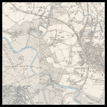 An old Ordnance Survey map of Hamilton