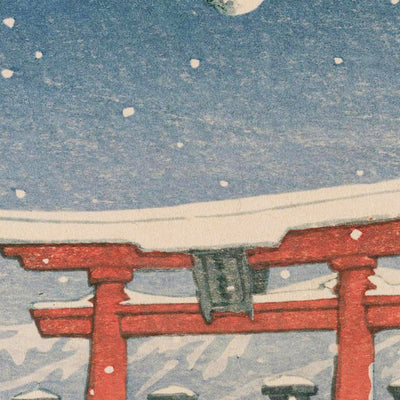 Nieve en Miyajima por Hasui Kawase, 1935 