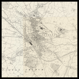 Carte ancienne personnalisée de Stafford 