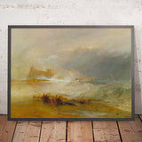 Wracks — Küste von Northumberland, mit einem Dampfschiff, das einem Schiff vor der Küste hilft, von Turner, 1833 