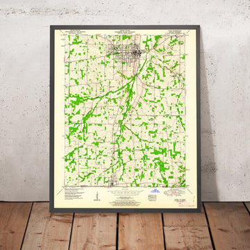 Old Map of Murray, Kentucky by USGS, 1951 – Hazel & Kentucky-Tennessee Border