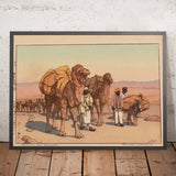 Camel caravan from Afghanistan; daytime by Yoshida Hiroshi, 1932