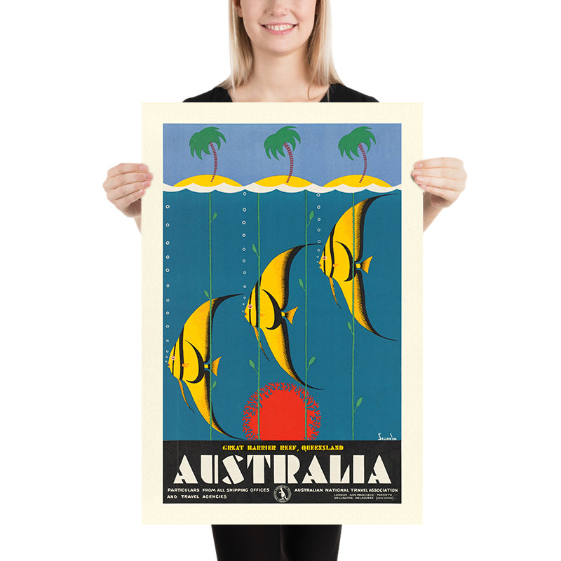 Great Barrier Reef Travel Poster: Australia – Great Barrier Reef, Queensland by Gert Sellheim