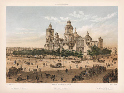 Catedral de Mexico by Decaen Editor, 1862
