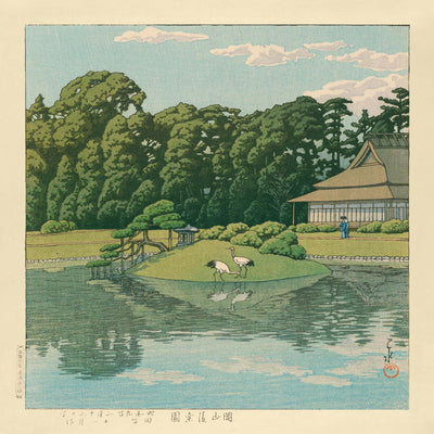 Okayama Korakuen Garten von Hasui Kawase, 1935 