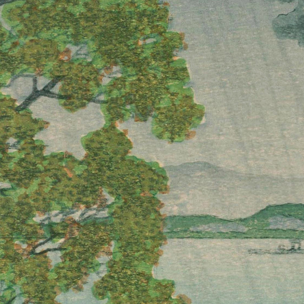 Lluvia en el Lago Matsue de Hasui Kawase, 1935 