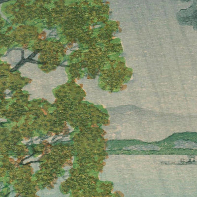 Lluvia en el Lago Matsue de Hasui Kawase, 1935 