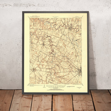Old Map of Versailles, Kentucky by USGS, 1906 – Georgetown, Kentucky River & Elkhorn Creek