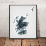 Schottland Topografische 3D-Reliefkarte 