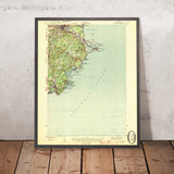 Old Map of Kennebunkport, Maine by USGS, 1944 – Biddeford, Saco Bay & Cape Porpoise
