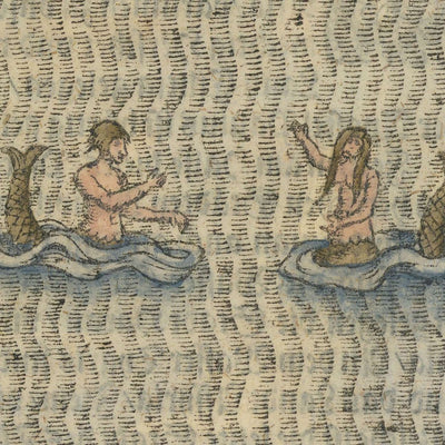 Alter Pegasus-Karte von Asien von Bunting, 1616: Mythisches Design, Symbolische Themen 
