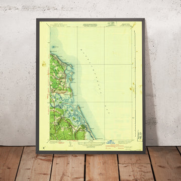 Old Map of Scituate, Massachusetts by USGS, 1940 – Marshfield, Humarock & Scituate Light
