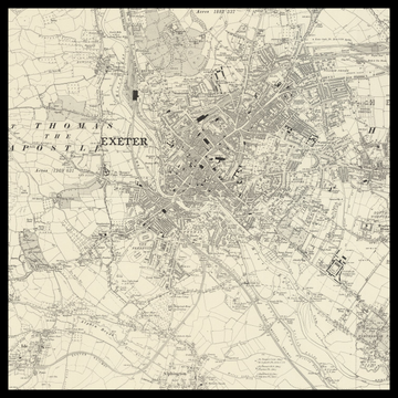 An old Ordnance Survey map of Exeter