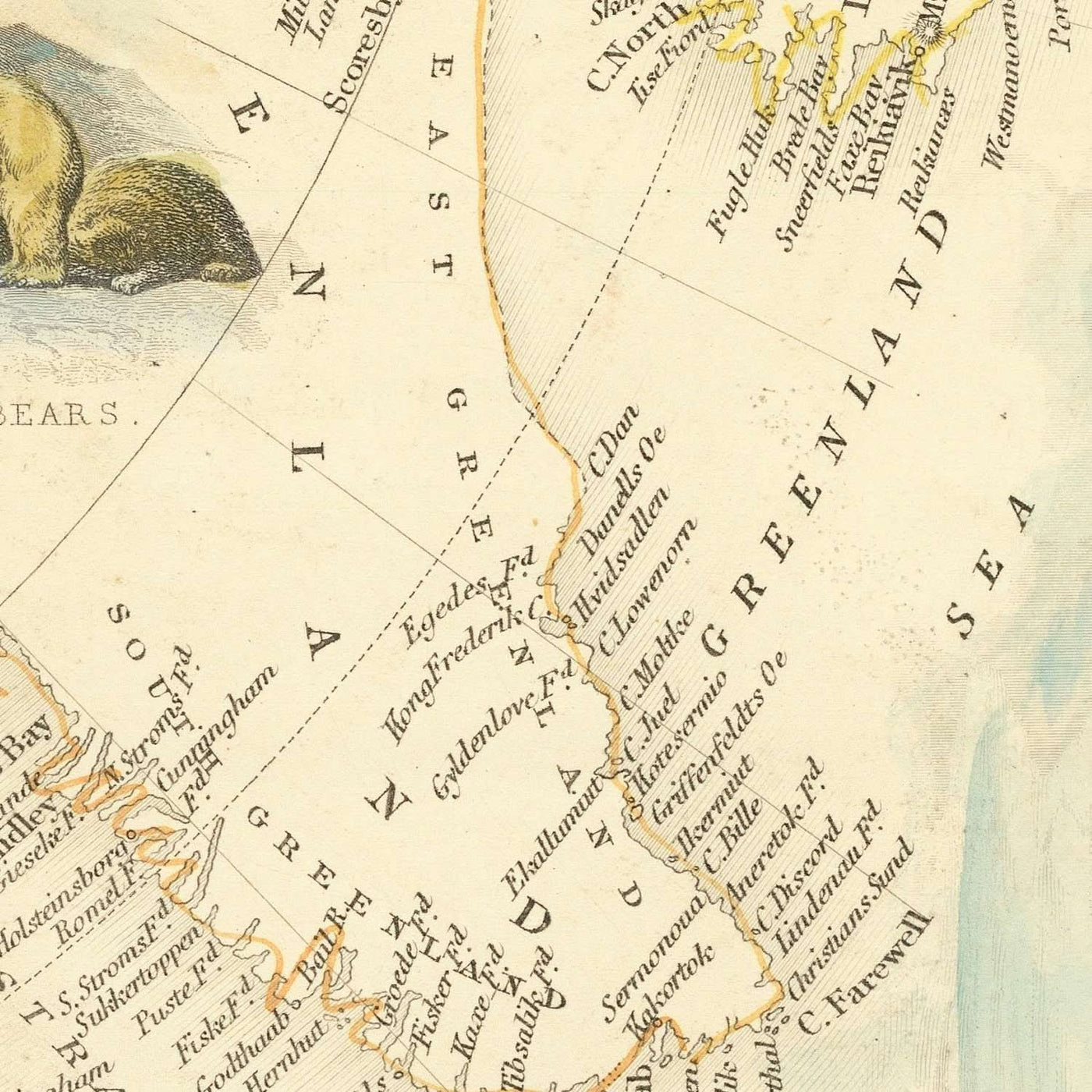 Alte Karte von Britisch-Amerika (Kanada) von Tallis, 1851: Montreal, Hudson's Bay Co., Fury & Hecla Strait 
